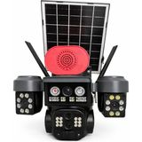 Avenir S-463X 10X Optik Zoom 4g Sim Kartlı Solar Güvenlik Kamerası Gece Görüş Ptz Hareketli Sirenli - Antrasit