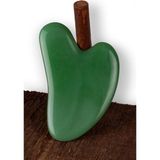 Aventurin Taşı Gua Sha - Yüz Cilt Masaj Taşı - Yeşil