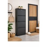 Avenza Furniture Goxy Design 4 Kapaklı Kilitli Metal Ayakkabılık