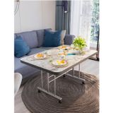 Avenza Living 70×110 cm Tekerlekli Orta Sehpa – Metal Ayak, Modern Dekoratif Masa