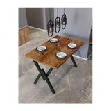 Avenza Living Kütük Yemek Masası 80X120 Metal Ayak Cvz