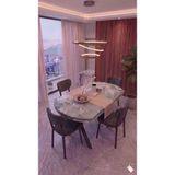 Avenza Living Nova Serisi Modern Yemek Masası Takımı - 4 Kişilik Salon & Mutfak Seti - Renk Seçenekli - Antrasit Gri