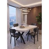 Avenza Living Nova Serisi Modern Yemek Masası Takımı - 4 Kişilik Salon & Mutfak Seti - Renk Seçenekli - Beyaz - Antrasit