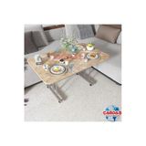 Avenza Living Tekerlekli Masa Orta Sehpa 70 X110 Sonomo Metal Ayak