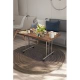 Avenza Living Tekerlekli Masa Orta Sehpa 70X110 Cm Cvz Metal Ayak