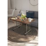 Avenza Living Tekerlekli Masa Orta Sehpa 70X110 Cvz Metal Ayaklı