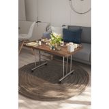 Avenza living TEKERLEKLİ MASA ORTA SEHPA EN 70 BOY 110 YÜKSEKLİK 58 METAL AYAKLI