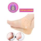 Aveo 2 Adet Topuk Gömleği Diken Çorabı Koruyucu Gömlek Tabanlık Silikon Esnek Çorap Gömleği Koruyucu Bunyon