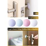 AVEO 4 ADET Kendinden Yapışkanlı Çok Amaçlı Kapı Mobilya Arkası Duvar Koruyucu BEYAZ Silikon Tampon, Kapı Kolu Vurma Önleyici, Kapı Darbe Koruyucu