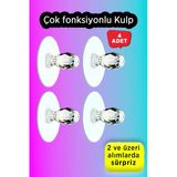 Aveo 4 Adet Yapışkanlı Kulp, Dolap Çekmece Çöp Kutusu Kapak Kulbu - Çok Fonksiyonlu Kulp