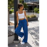 Avero Kadın Beli Lastikli Bağcıklı Bol Paça Taba Ayrobin Pantolon - Yazlık Terletmez Kumaş - M / L / XL / 2XL