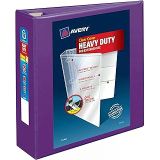 Avery Heavy-Duty View 3 halkalı klasör, 3 inç One Touch EZD halkalar, 1 lila ciltleme (79810)