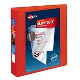 Avery Heavy Duty View 3 Halkalı Klasör, 3,5 cm Tek Dokunuşlu EZD Halka, 12 Kırmızı Klasör (79171)