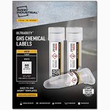 Avery için ultra zorunlu GHS kimyasal Etiketten lazer/LED yazıcı, su geçirmez, UV-dayanıklı, 600 paket .5 x 1.75"