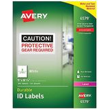 Avery Lazer Yazıcılar için Dayanıklı Beyaz Kapak Kimlik Etiketleri, 5" x 8", 100'lü Paket (6579)