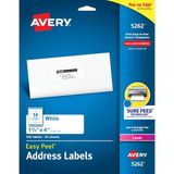 Avery Posta Adresi Etiketleri, Lazer Yazıcılar, 350 Etiket, 1-1/3 x 4, Kalıcı Yapıştırıcı, 5 Paket ( - Ana Renkler