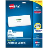Avery Posta Adresi Etiketleri, Mürekkep Püskürtmeli Yazıcılar, 350 Etiket, 1-1/3 x 4, Kalıcı Yapıştırıcı, 5 Paket (8162)