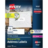 Avery Ultrahold Kalıcı Yapışkanlı Su Geçirmez Etiketler, 1-1/3" X 4", Lazer Yazıcılar Için 700 Etike