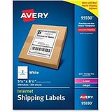 Avery Yarım Sayfa Yazdırılabilir Nakliye Etiketleri, 5.5" x 8.5", Beyaz, 500 Boş Posta Etiketi (95930)