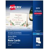 Avery Yazdırılabilir Not Kartları, Mürekkep Püskürtmeli Yazıcılar, 50 Kart ve Zarf, 4,25 x 5,5, Ağır, Dokulu (3379) Doğum Günü için