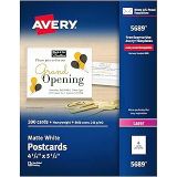 Avery Yazıcılar Için Yazdırılabilir Kartpostallar, 10,8 Cm X 14 Cm, 200 Boş Kart - Tarif Kartları Bilgi Kartları Için Harika (5689)