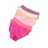 Aves Dantelli Bikini Slip 5Li Külot Likralı Penye Çok Renkli S-M