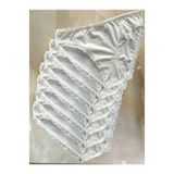 AVES Krem Dantelli Bikini Slip Külot, 5'li Set, L Beden, Kadın