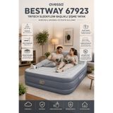 AVESSA 67923 Tritech SleekFlow Başlıklı Şişme Yatak - Geniş Çift Kişilik Ölçü - Dahili Elektrikli Pompa