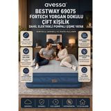AVESSA 69075 Fortech Yorgan Dokulu Çift Kişilik Elektrikli Pompalı Şişme Yatak - Dahili Elektrikli Pompa - Yüzey