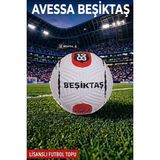 Avessa Beşiktaş Lisanslı Futbol Topu – BJK-3012 Team - No:5 - 430 gr - Dayanıklı Pu Deri - Siyah - Beyaz
