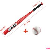 Avessa Bs-10 (Bat 25'') Mükemmel Kavrayış Metal Alaşım Beyzbol Sopası 61 cm 810 gr + Dikişli Beyzbol Topu - Kırmızı