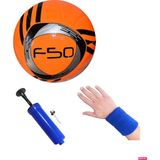 Avessa F-50 Makina Dikişli Soft-Touch No 5 Şampiyonlar Ligi Futbol Topu 348 gr + Pompa + Bileklik - Turuncu