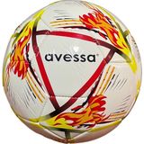 Avessa FT-150 3 Astar Makina Dikişli Futbol Topu 338 gr No.5 Halı Saha Maç Topu - Beyaz - Kırmızı - Sarı