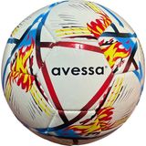 Avessa FT-150 3 Astar Makina Dikişli Futbol Topu 338 gr No.5 Halı Saha Maç Topu - Beyaz - Kırmızı