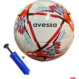 Avessa FT-150 3 Astar Makina Dikişli Futbol Topu 338 gr No.5 Halı Saha Maç Topu + Top Pompası - Beyaz