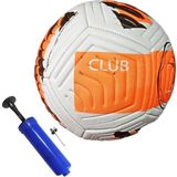 Avessa Futbol Topu BSF-018 No.5 Açık Turuncu Renkli El Pompası ile Top - Turuncu - Beyaz