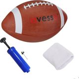 Avessa Kauçuk Amerikan Futbol Topu 430 gr Standart Boy + Pompa + Havlu Bileklik - Kırmızı