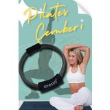 AVESSA Pilates Çemberi Gri 35 Cm Çapında Denge Esneklik Için Mükemmel- Sıkı Ve Güçlü Kaslar