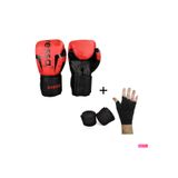 AVESSA Ring Yüksek Kalite Profesyonel Boks Eldiveni MMA Muay Thai Ekipmanı Kırmızı + Boks Bandajı