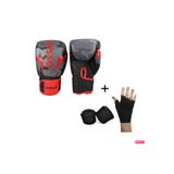 AVESSA Ring Yüksek Kalite Profesyonel Boks Eldiveni MMA Muay Thai Ekipmanı Siyah + Boks Bandajı