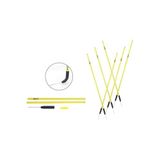 Avessa Scucs 1161 Slalom Çubuğu Kauçuk Çivili Set 6'Lı, Standart, Krl-Scx-1161, Sarı