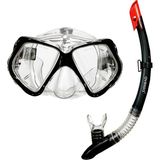 Avessa Siyah Şnorkel Set Yetişkinler İçin Silikon Malzeme ile Anti Fog Özellikli