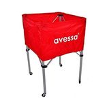 Avessa TA100 Tekerlekli Top Arabası Alüminyum Kasa Top Taşıma Sepeti Kırmızı