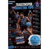 Avessa Trabzonspor Rose Basketbol Topu - Dayanıklı Kauçuk - 520 Gram - 6 Astarlı - Bordo - Mavi - 7 Numara