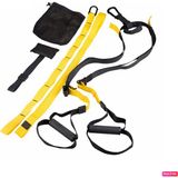 Avessa Trx Pro Spor Aleti Suspension Trainer-Asılma Egzersiz Seti Fitness Antrenman Güç Bandı - Sarı - Siyah
