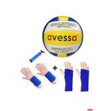 AVESSA Vl-1000 Set Voleybol Topu Soft Touch Deri 3 Astar + Pompa + Çift Kolluk + Çift Havlu Bileklik