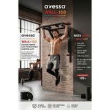 AVESSA WALL-100 Duvara Monte Çok Fonksiyonlu Barfiks Aleti - Sağlam Çelik Konstrüksiyon - 120 KG Taşıma Kapasitesi - Kaymaz Sünger