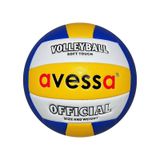 Avessa Yumuşak Yapıda Fosforlu Deri Plus Voleybol Topu Sarı - Beyaz - Mavi