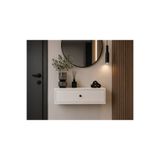 AVEVA HOME LALL Beyaz Kapaklı Dresuar 60 CM Salon Antre Hol Oturma Odası Askıda Kulplu Dolap Dresuar