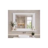 AVEVA HOME ZARİF Banyo Aynası,45x60Dresuar Beyaz Raflı